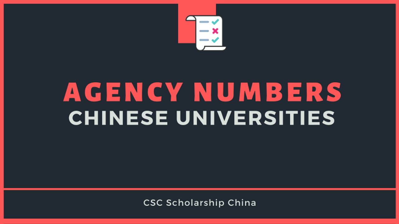 Chinese Universities Agency Numbers List