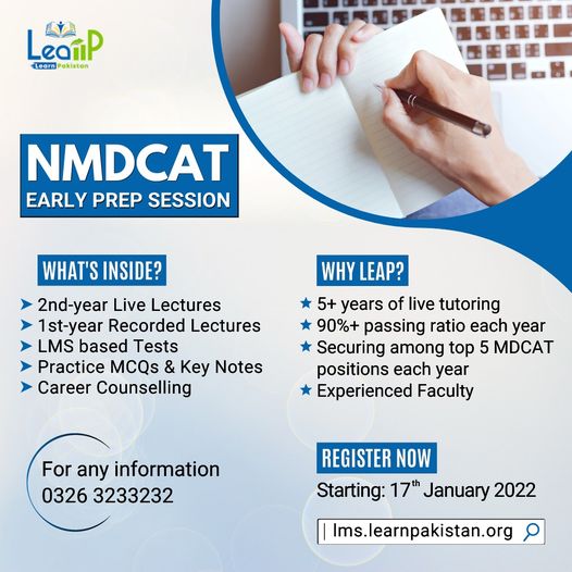 Join early preparation session for NMDCAT 2022 