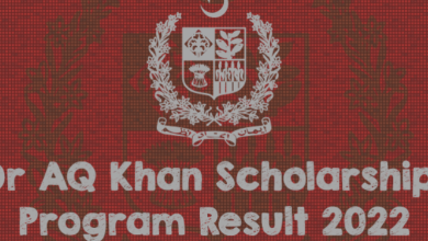 Dr. AQ Khan Scholarship Program Result 2022