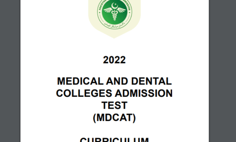 Revised syllabus for National Medical and Dental College Admission Test MDCAT 2022