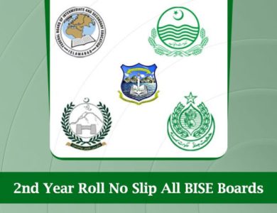 12th Class Roll Number Slip 2023 All Punjab Boards